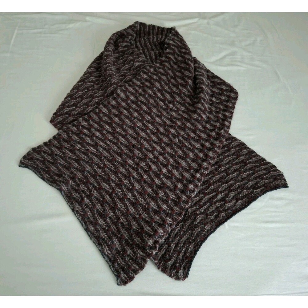 Fisherman Out of Ireland Scarf Wool Cashmere Alpaca Float Stitch NWOT